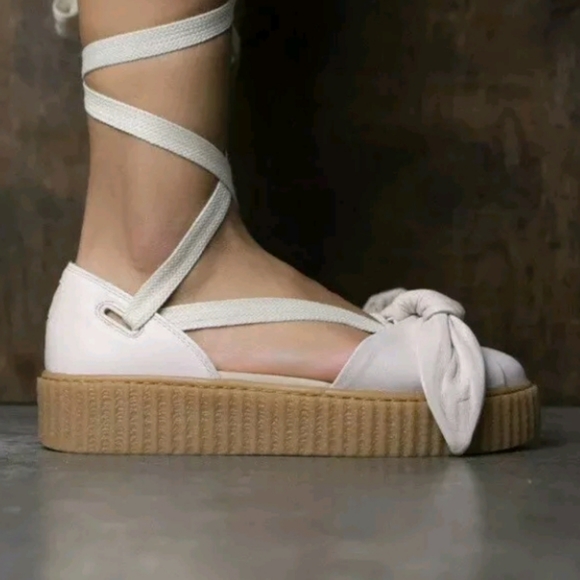 NWOT Puma X Fenty Bow Creeper Leather Slip Ons - Picture 3 of 4